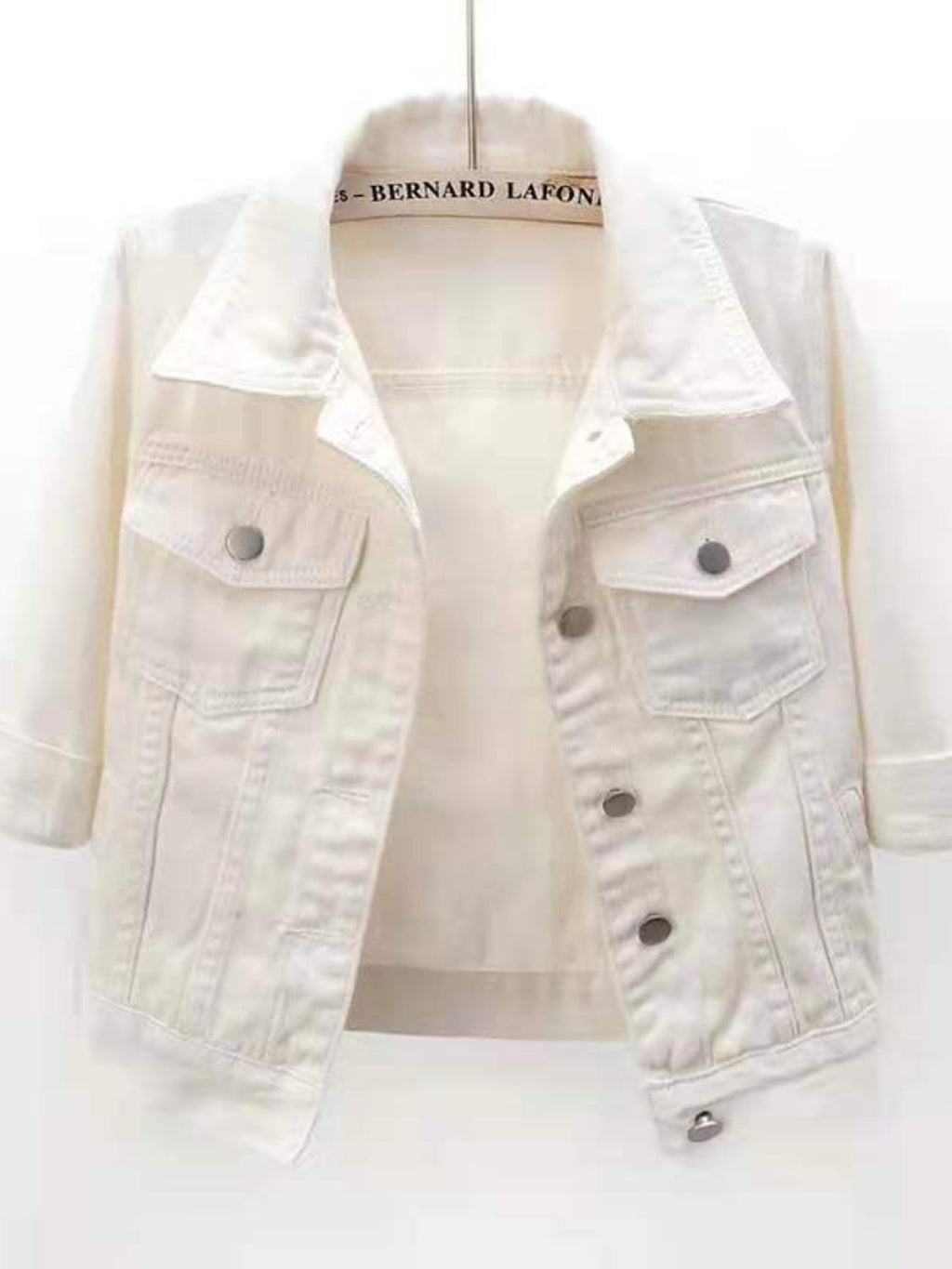 Full Size Cropped  Denim Jacket Plus Size