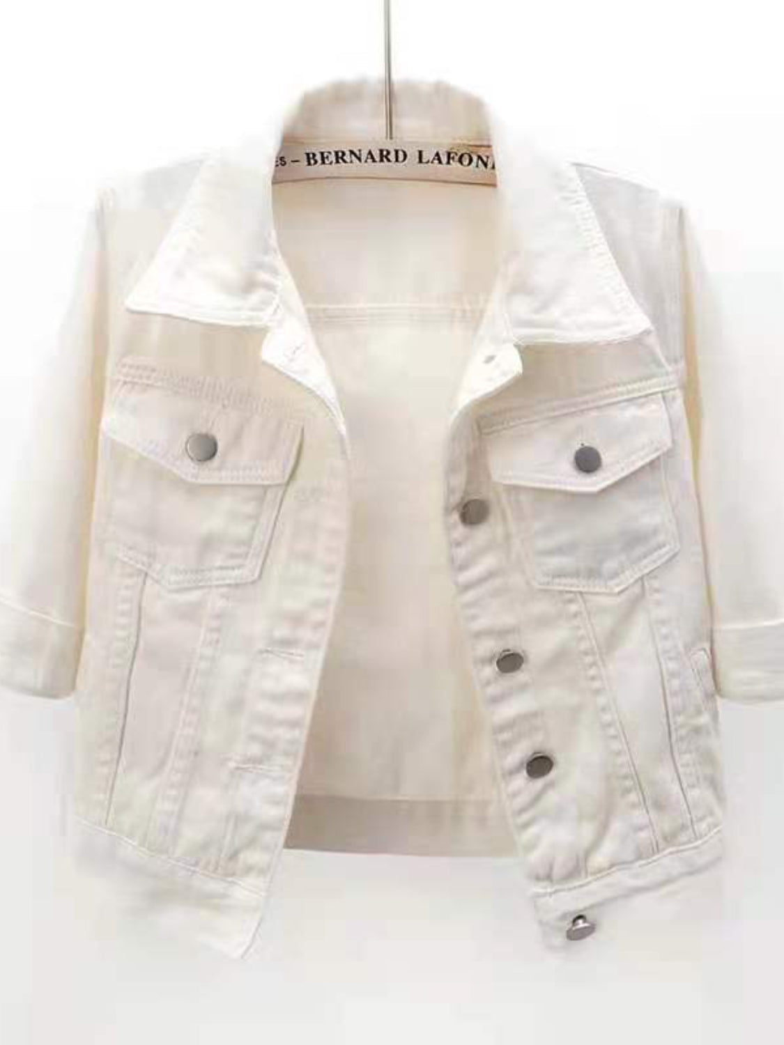 Full Size Cropped  Denim Jacket Plus Size