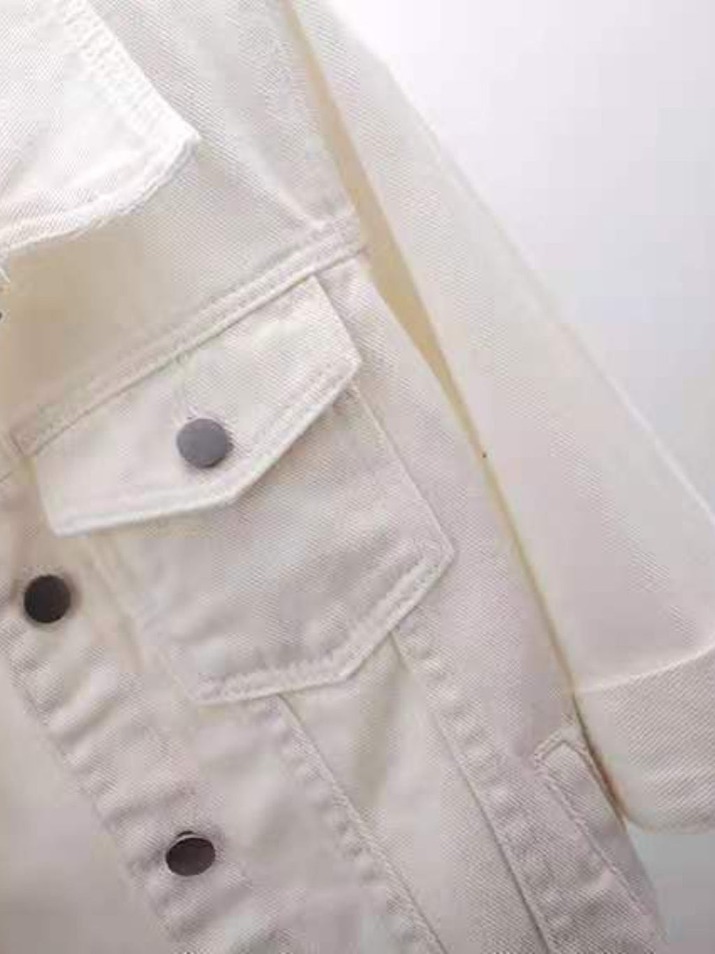 Full Size Cropped  Denim Jacket Plus Size