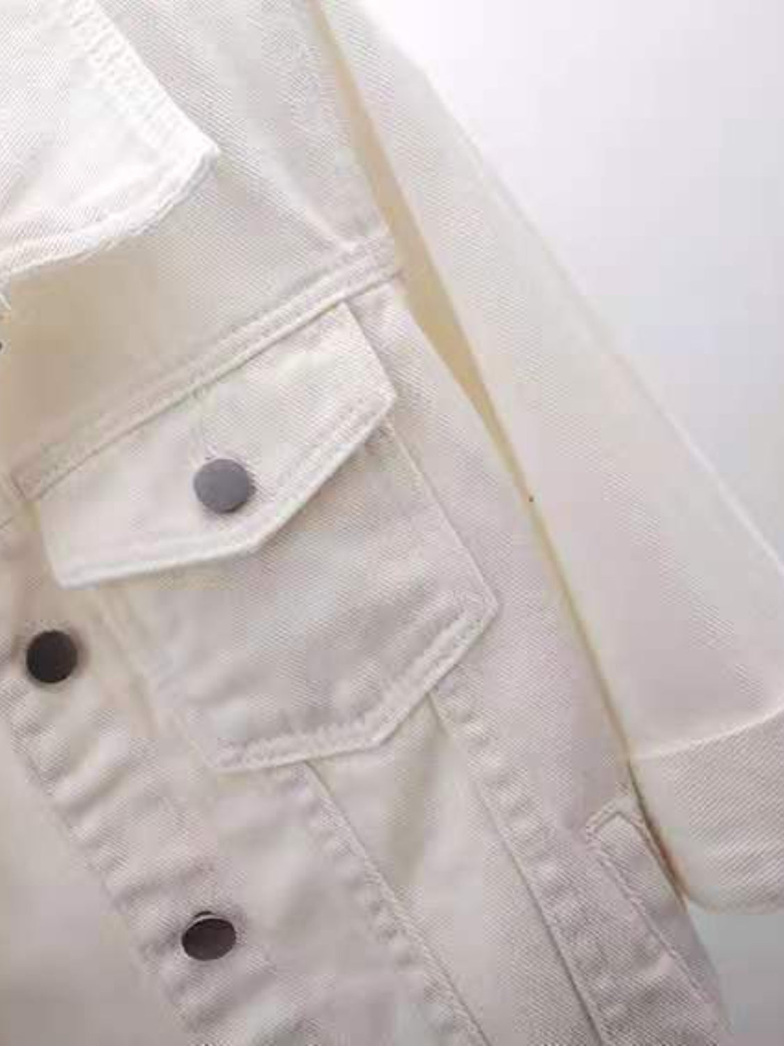 Full Size Cropped  Denim Jacket Plus Size