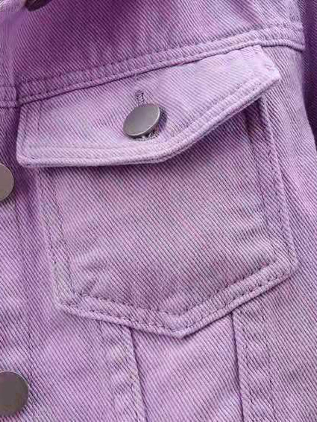 Full Size Cropped  Denim Jacket Plus Size